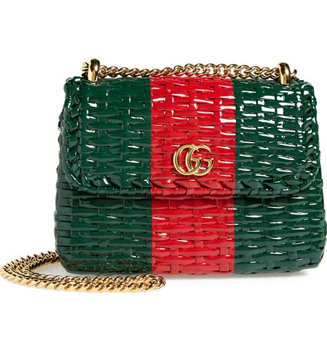 Gucci Linea Cestino Small Wicker Shoulder Bag 